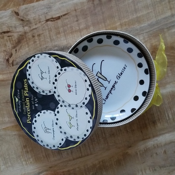 Vintage Boston Warehouse Cocktail Glasses Appetizer Plates - Picture 11 of 15